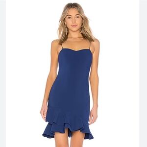 Likely Verona Ruffle Hem Mini Dress In Blueprint Size 4